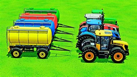 JOHN DEERE Vs NEW HOLLAND Vs MASSEY FERGUSON Vs JCB TRACTORS TRANSPORT