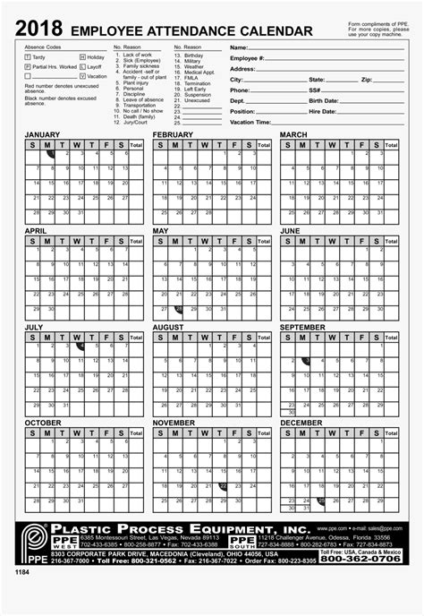 Employee Attendance Template Calendar Template Printable Images