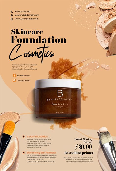 Beauty Care Products Free Psd Flyer Template Artofit