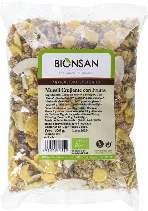 Bionsan Muesli Crujiente con Frutas Ecológico 6 Bolsas de 350 gr