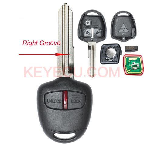 Remote Key 2 Buttons 433MHz 4D61 For Mitsubishi For Mitsubishi