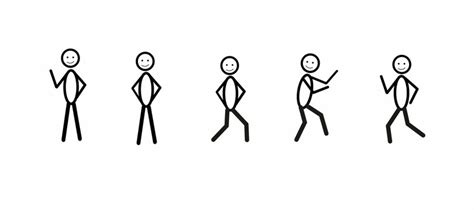 Stick Figure Dancing Animation Clipart