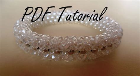 Wendy Beaded Bangle Pattern Right Angle Weave Instruction Beading Tutorial Beaded Bracelet