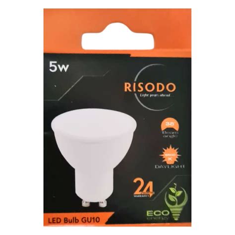 Led Bulb Gu10 Risodo 38 Degree Beam Angle 6500k 5w Superb Hyper