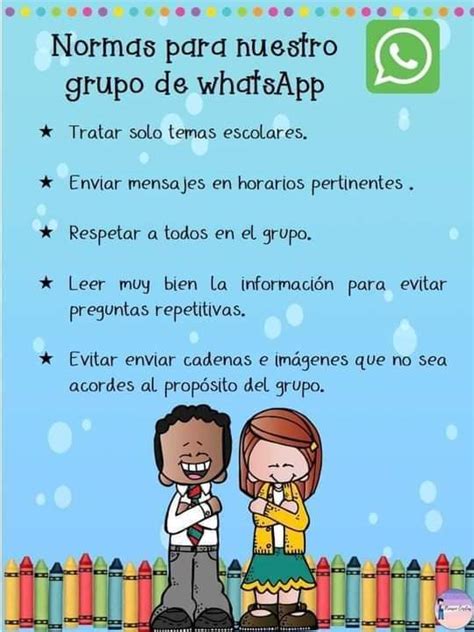 Normas Para Los Grupos De Whatsapp Educativos Imagenes Educativas