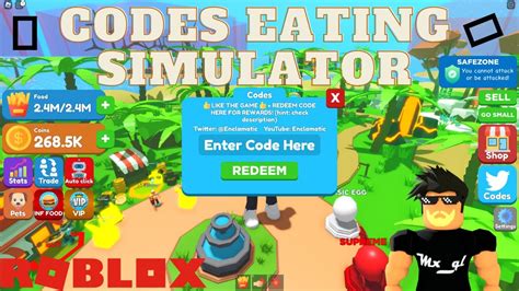 Eating Simulator All Codes Youtube