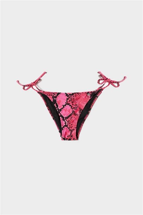 Bikini Bottom Bjork Printed Jersey Hot Pink Python Lala Berlin
