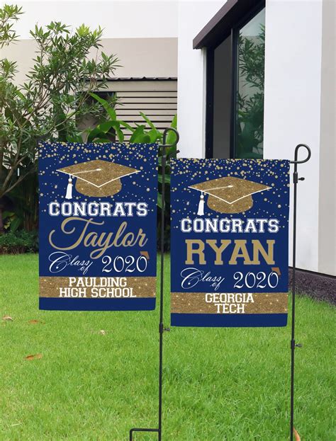 Graduation Garden Flag 2020 Graduate Yard Sign 2021 Etsy