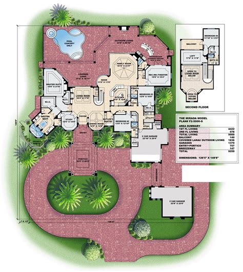 House Plan Chp 36104 At Mediterranean Style House
