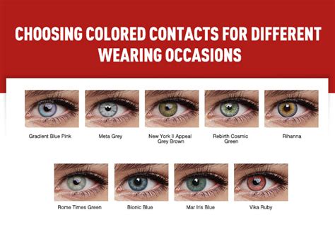 How to Choose Colored Contacts for Different Occasions - MYEYEBB