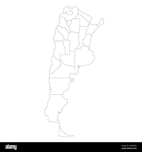 Argentina Mapa político de las divisiones administrativas Imagen Vector