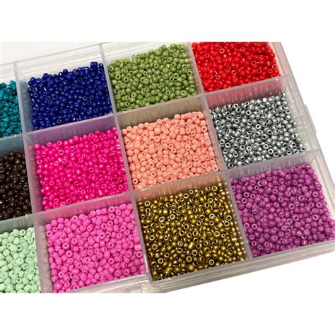 Assortiment De Perles De Rocailles Pour Fabrication De Bijoux Et