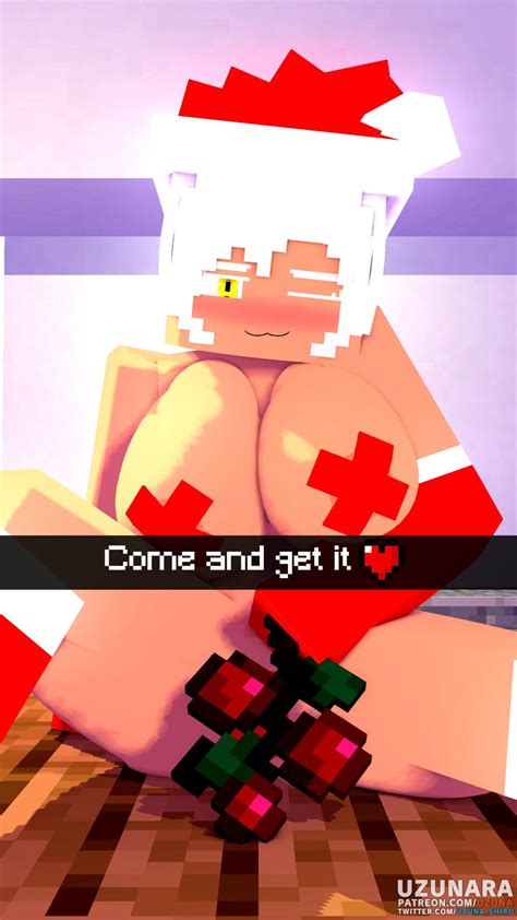 Minecraft Game Hentai Human Female Santa Bikini Inviting To Sex