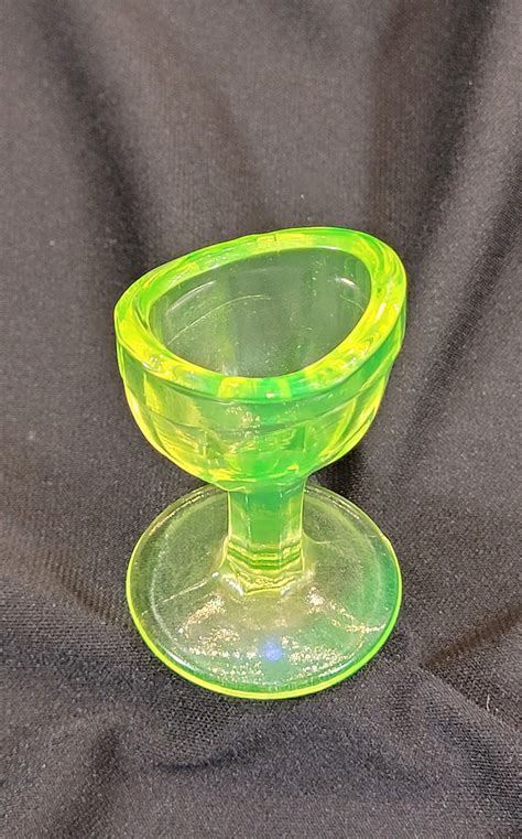 Antique Vintage Uranium Glass Eye Wash Bath Rinse Cup C 1930 Etsy