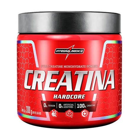 Creatina Hardcore Monohidratada 300g Integral Médica Leosup