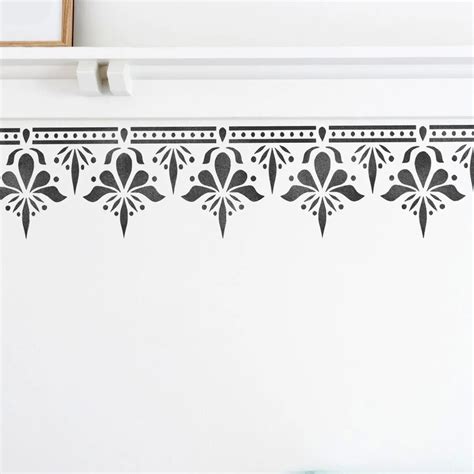 Border Stencil For Painting Walls And Furniture Reusable Etsy Uk