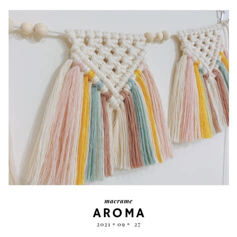 【aroma編織小舖】macrame 彩色掛旗露營居家掛飾裝飾波希米亞民族風異國風台灣賣家出貨 蝦皮購物