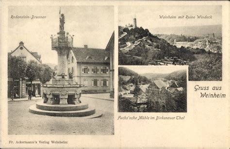 Ansichtskarte Postkarte Weinheim An Der Bergstra E Akpool De