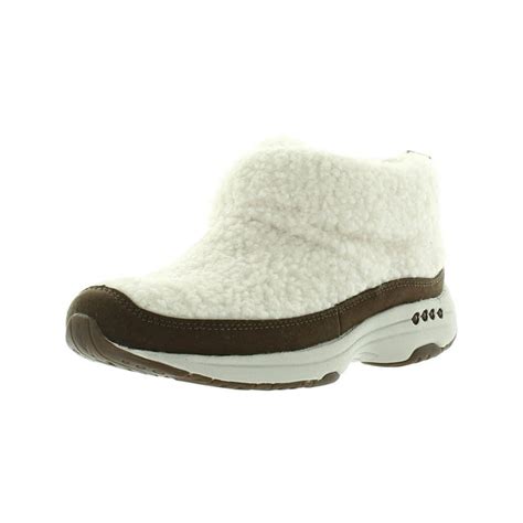 Easy Spirit Womens Trippin Faux Fur Cozy Ankle Boots