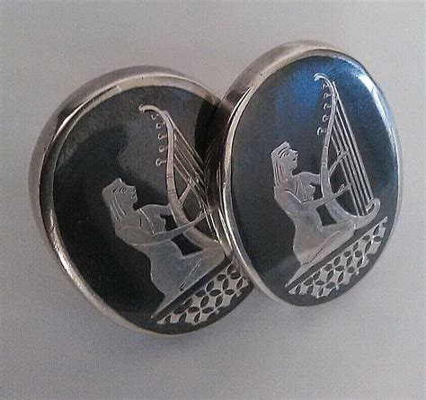 RARE ART DECO NUDE LADY PLAYING A HARP STERLING SILVE Gem