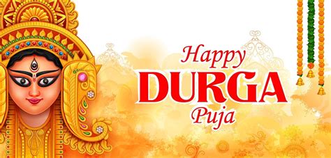 Goddess Durga Face In Happy Durga Puja Subh Navratri Indian Religious