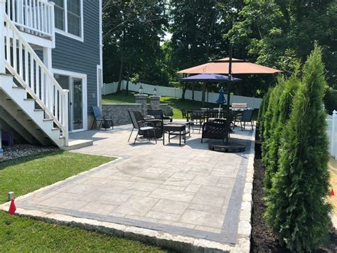 Unilock Beacon Hill Ny Blend Patio Installation Nueva York De