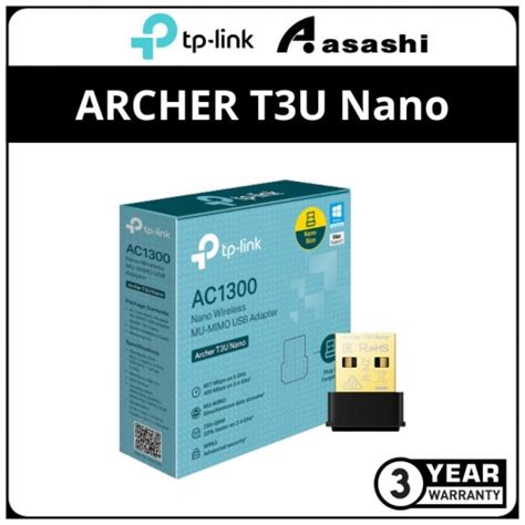 TP Link Archer T3U Nano AC1300 Wireless MU MIMO USB Adapter Archer T3U