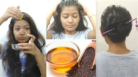 How To Apply Hair Oil Properly Mustard Oil Heavy Oiling Head Massage For Hair Growth Youtube