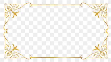 Gold Vector Vintage Border Design Illustration Image Vintaga Gold