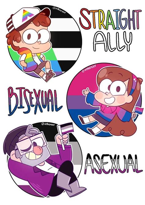 Gravity Falls Pride Stickers By Athenoot Gravity Falls Gravity Falls