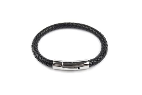 Women Leather Bracelet Womens Bracelet Black Leather Etsy