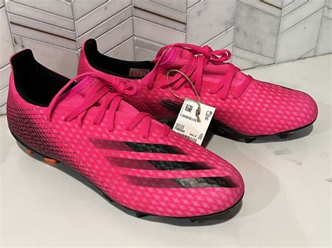 New Adidas X Ghosted 3 Fg Soccer Cleats Pink Black Fw6945 Mens Size 10