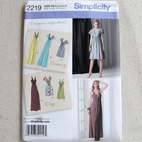 Empire Waist Dress Patterns Etsy