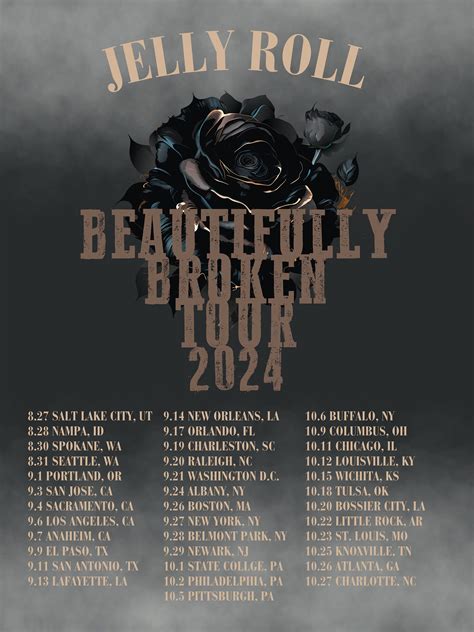 Jelly Roll Tour Poster Jelly Roll Beautifully Broken Poster Jelly