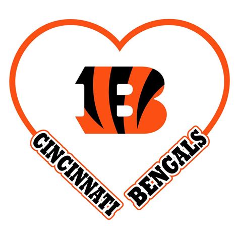 Bengals Heart Svg Sport Svg Cincinnati Svg Bengals Footba Inspire