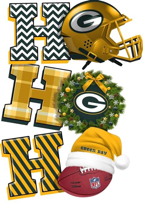 The Green Bay Packers Christmas Card Features Footballs Wreath And