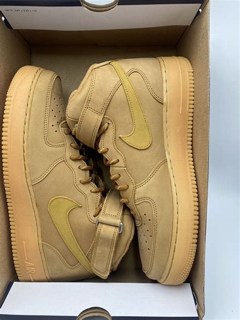 Nike Air Force Mid Wb Flax Wheat Gum Light Brown Dj Size