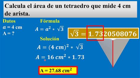 Área Y Volumen De Un Tetraedro Youtube