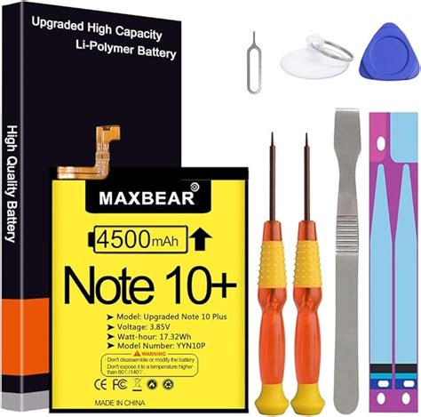 Maxbear Galaxy Note 10 Plus Battery Upgraded 4500mah 3