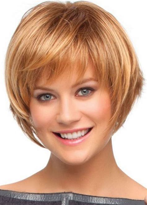 Short Bob Hairstyles Women S Brown Color Straight Human Hair Wigs Lace