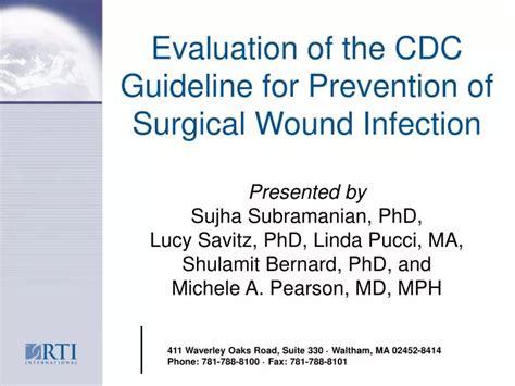 PPT Evaluation Of The CDC Guideline For Prevention Of Surgical Wound