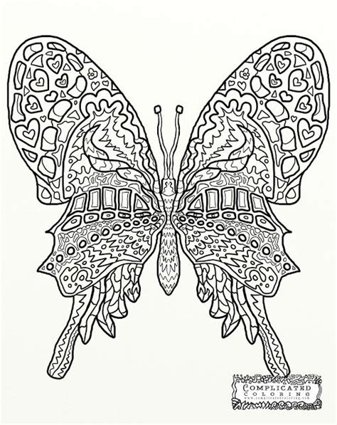 Intricate Butterfly Coloring Pages