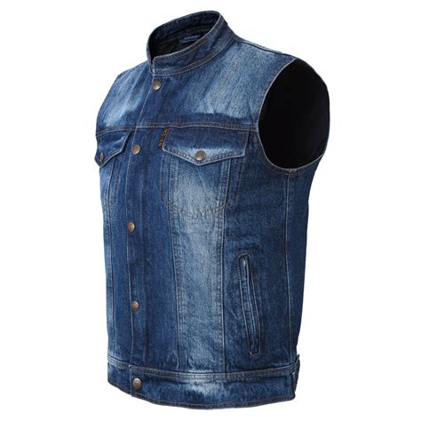 Blue Denim Motorcycle Vest Are Designed For Men