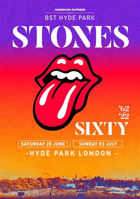 Rolling Stones Sixty 2022 Tour British Summer Time Poster