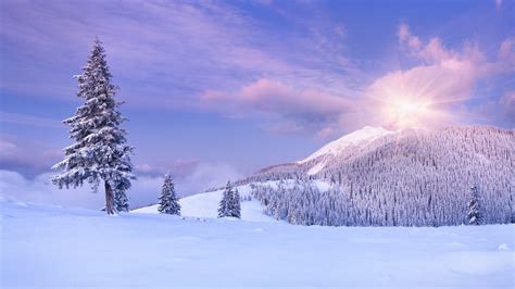 Montañas nieve invierno nubes Paisaje HD fondo de pantalla Avance