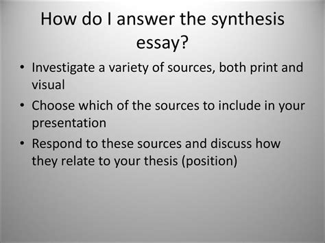 Synthesis Essay Ppt Download