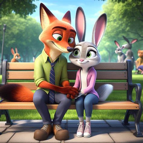 Nick And Judy On A Park Bench 2 By Swiftfurai On Deviantart