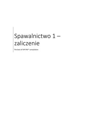 Spawalnictwo 1 baza pytań i odpowiedzi na kolokwium zaliczeniowe rok