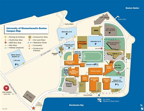 Umass Boston map - Umass Boston campus map (United States of America)