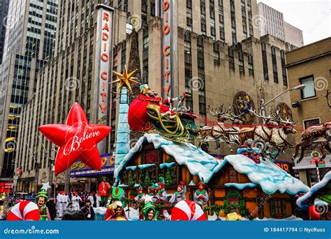 Santa Claus During The Macy`s Thanksgiving Day Parade Along Avenue Of